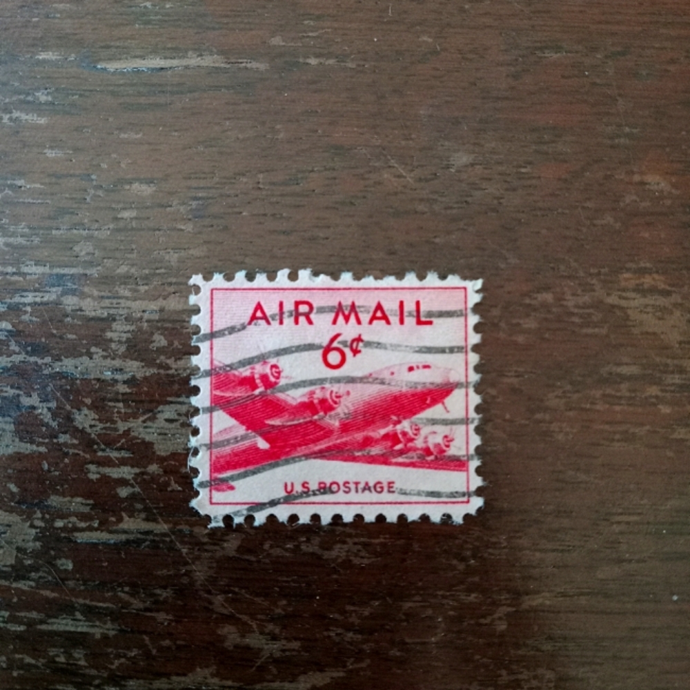 Airmail 6 cent stamp